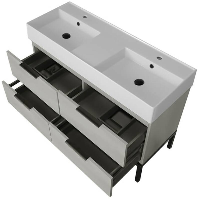 Nameeks Derin-4818-2 Derin 48" Free Standing Double Basin Vanity Set