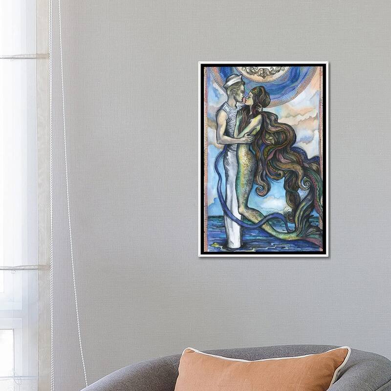 iCanvas "The Sailor And The Mermaid" by Fanitsa Petrou Framed Canvas Print