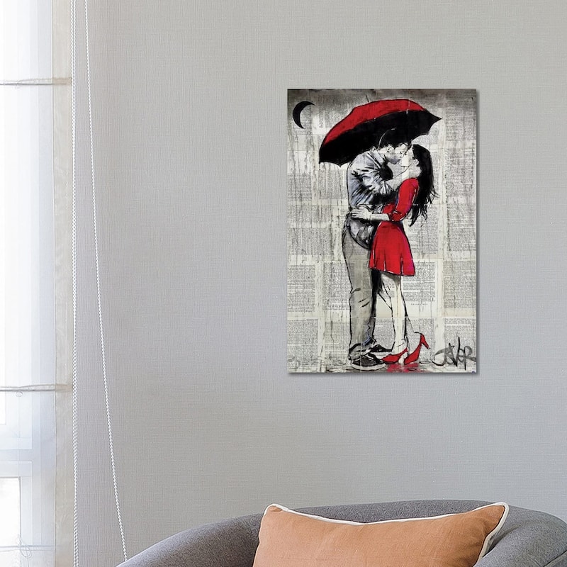 iCanvas "Red Rainy Love" by Loui Jover Canvas Print - 26x18x1.5