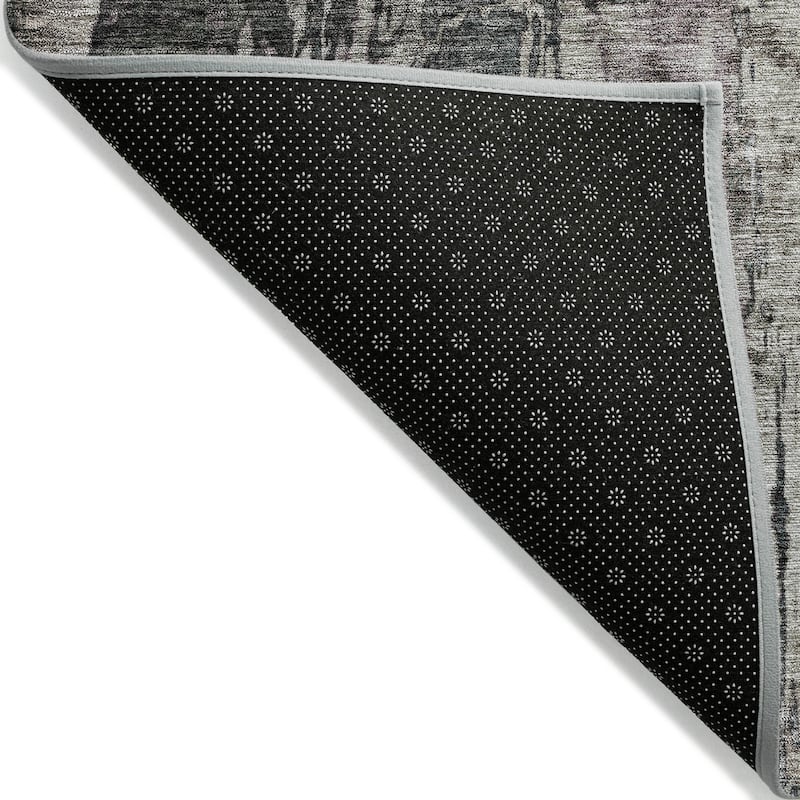 Machine Washable Indoor/ Outdoor Abstract Modern Chantille Rug
