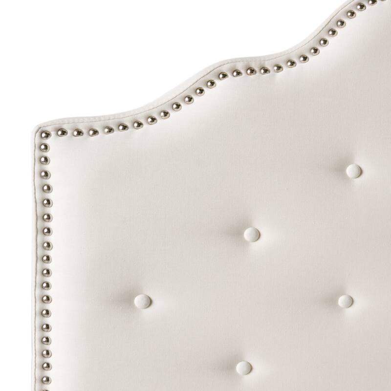 Tufted Upholstered Headboard Queen Size, Solid Wood Head Board with Durable Metal Legs