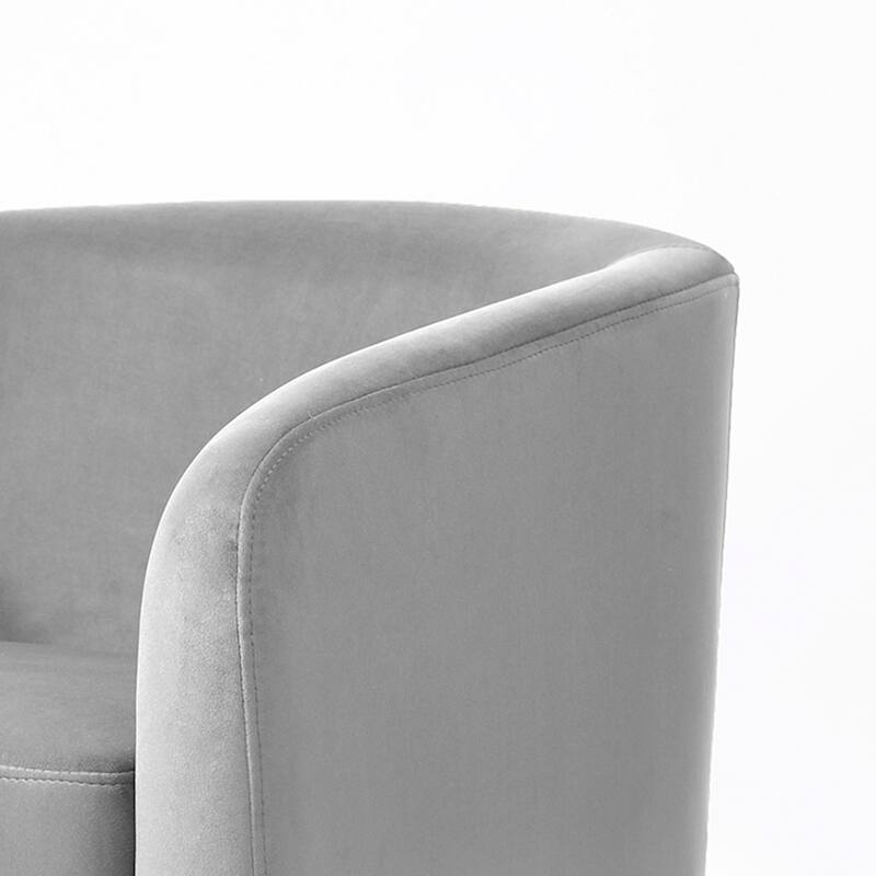 Modern Upholstered 360 degree Swivel Accent Arm Chair