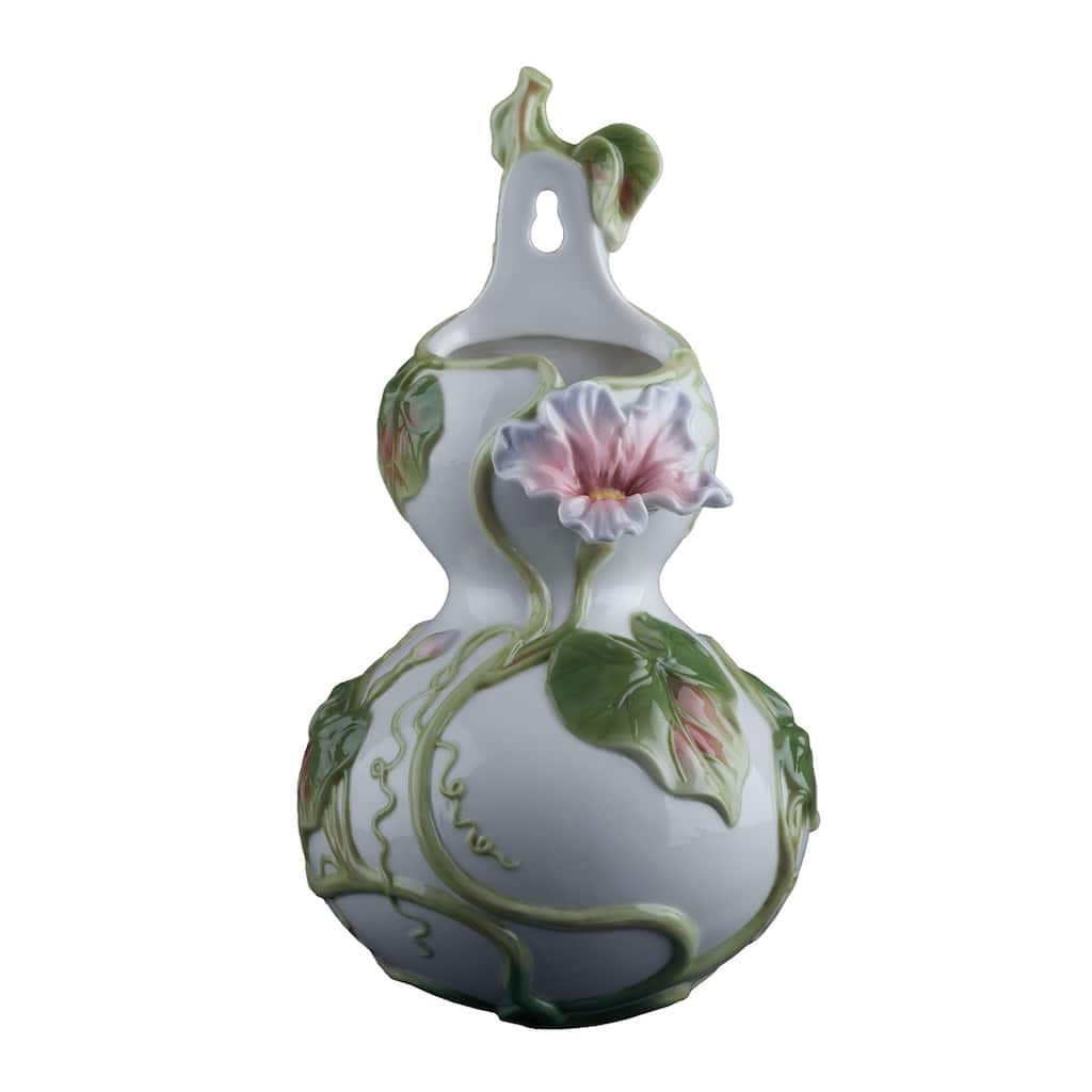 Charis 10.43" height Calabash Wall Vase multicolor Fine Porcelain