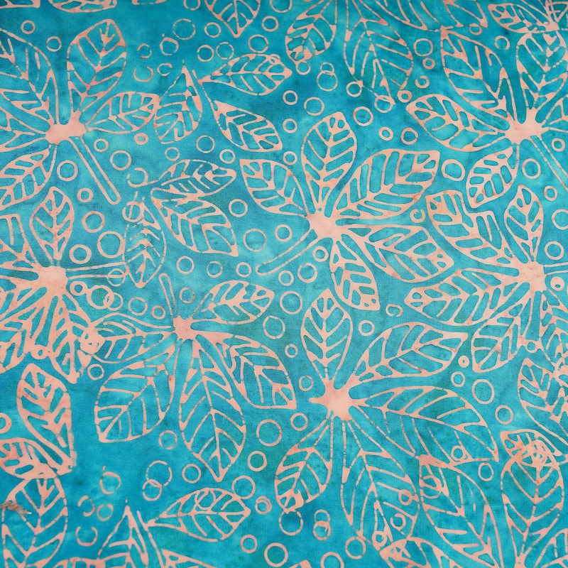 Novica Handmade Turquoise Vibes Cotton Batik Napkins (Set Of 6)