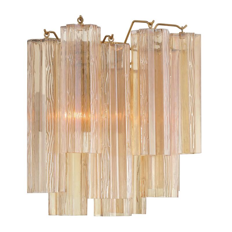 Crystorama Lighting Group ADD-303-AM Addis 2 Light 15" Tall Wall