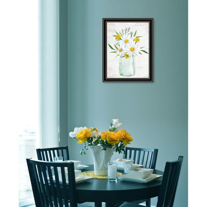 TrendyDecor4U Contemporary "Floral Bouquet 3" Framed Print Wall Art