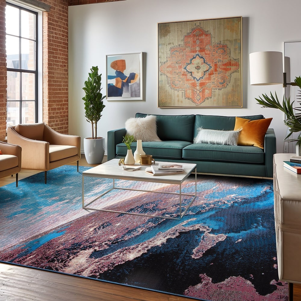 World Rug Gallery Galaxy Collection Adventure Space Indoor/Outdoor Area Rug