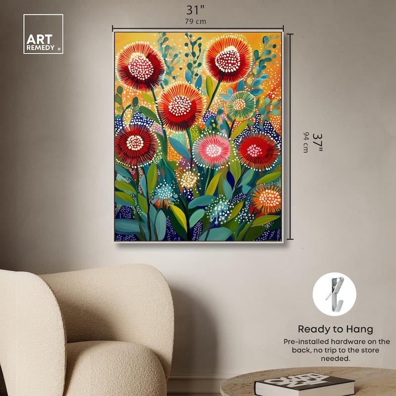 Vivid Flora I Canvas by Art Remedy