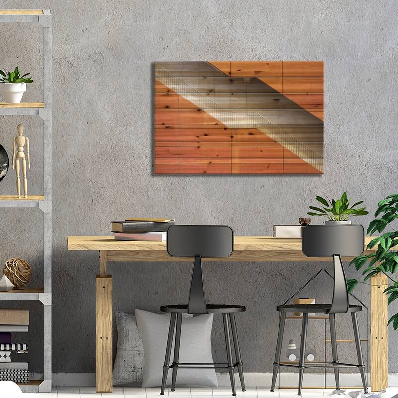 Steel Print On Wood by Alida van Zaane - Multi-Color
