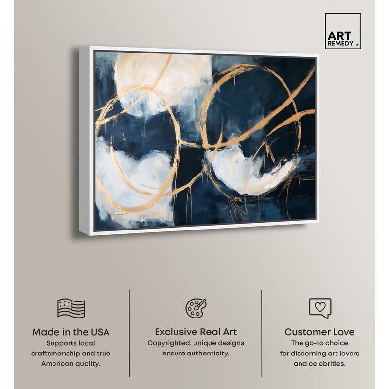 Gold Loops Canvas by Art Remedy
