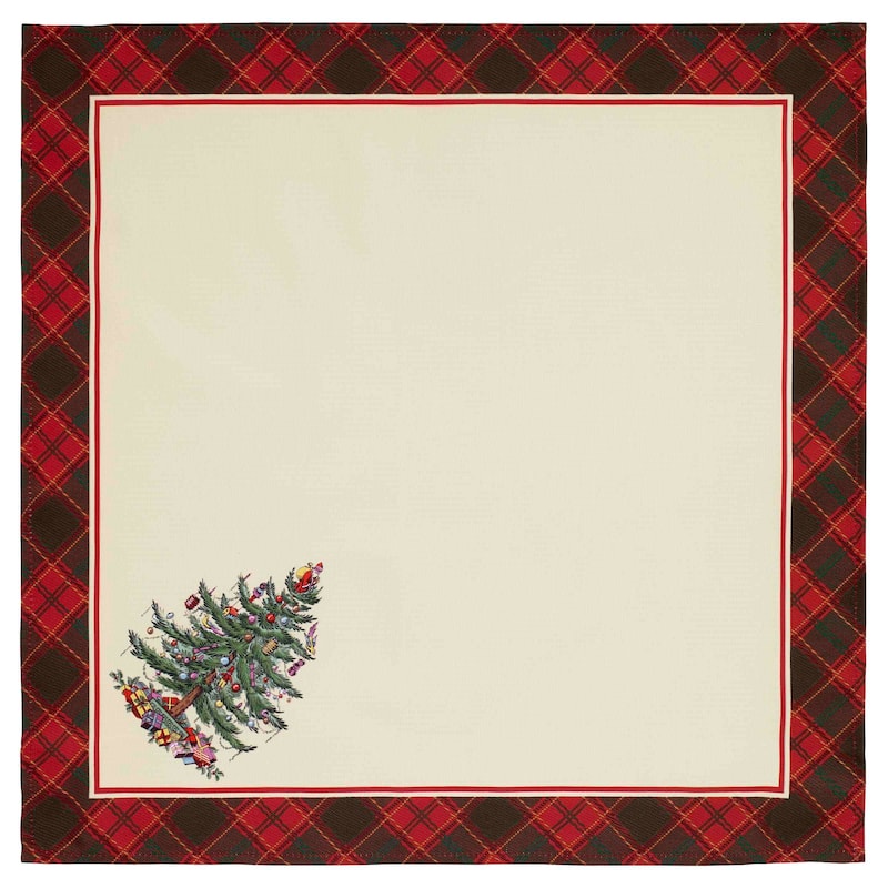 Spode® Christmas Tree Tartan 4-Pack Napkin Set