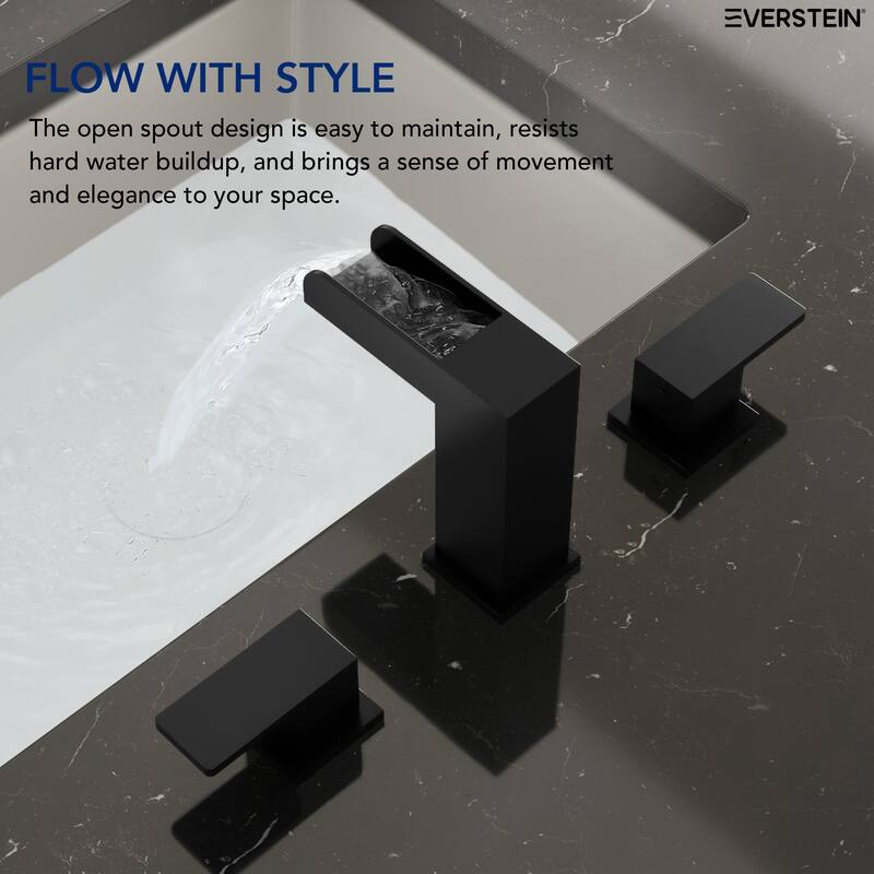 Widespread Bathroom Faucet Hot/Cold Water Deck Mounted Roman Tub