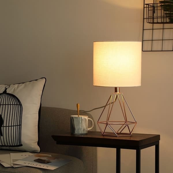 CO-Z 18-Inch Modern Table Lamp with Open Frame Metal Base for