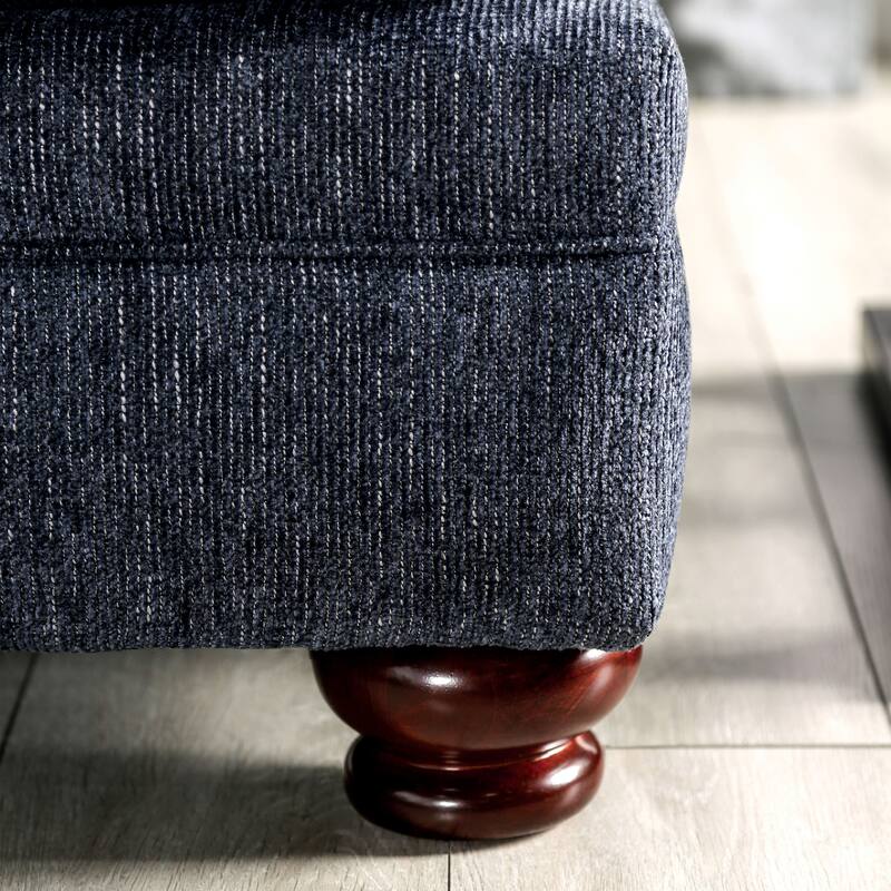 Slay Transitional NavyBlue Chenille Loveseat by Furniture of America