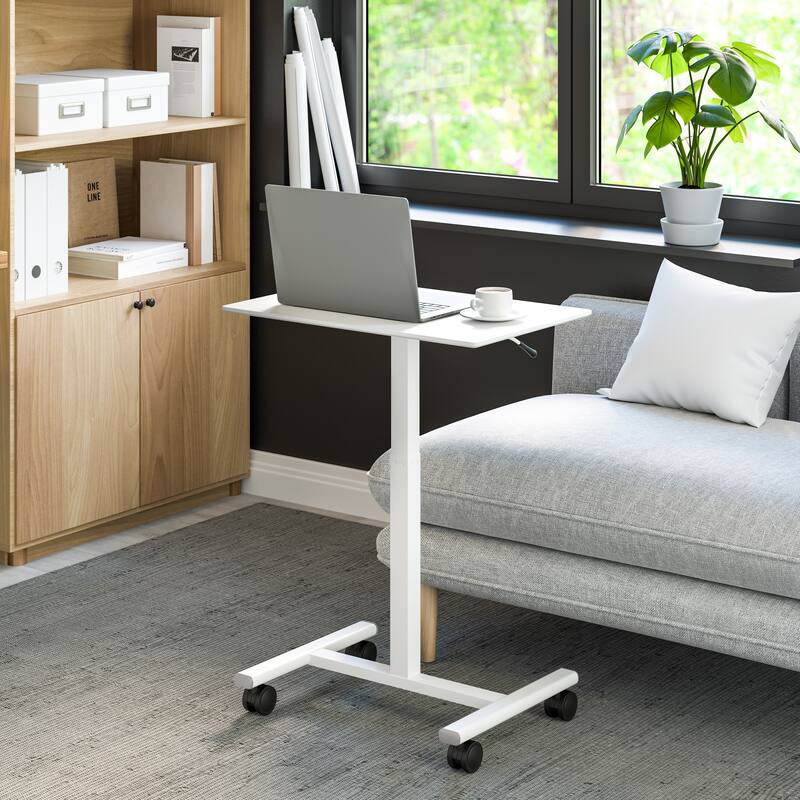 Seville Classics airLIFT® Height Adjustable Mobile Rolling Laptop Cart Desk