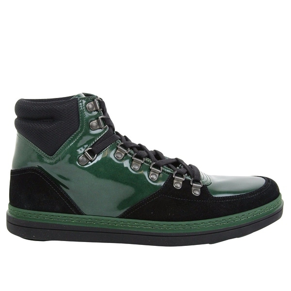 green leather sneakers