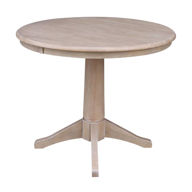 International Concepts Solid Wood 36" Round Pedestal Dining Table