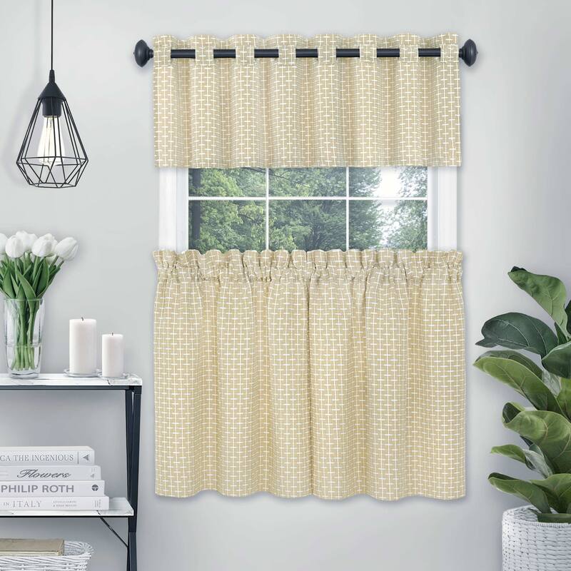 Achim Bedford Window Curtain Valance - 58" x 13" - 58" x 13"