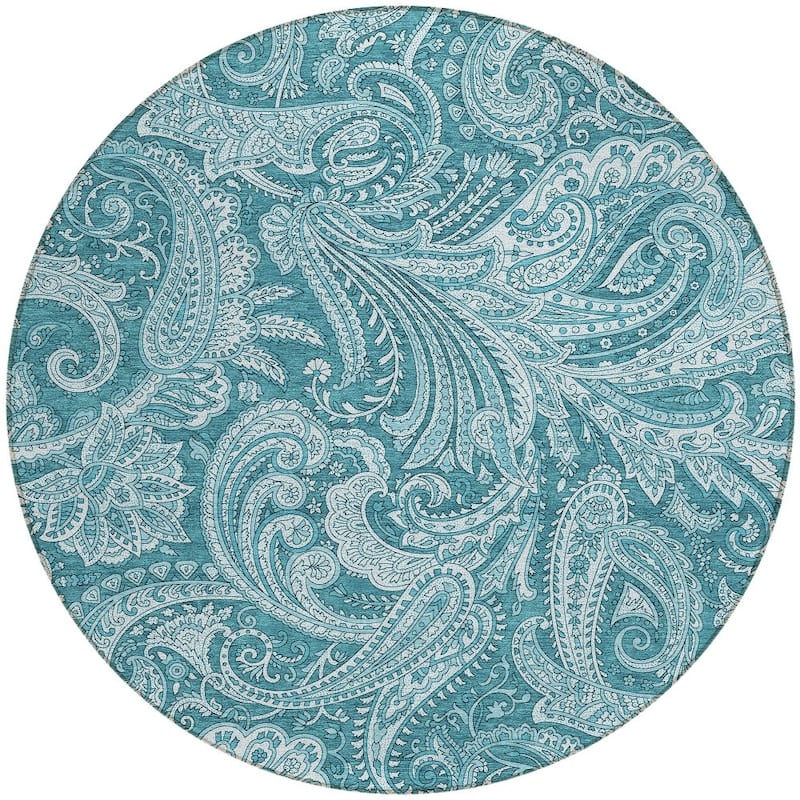 HomeRoots Paisley Transitional Rectangle Outdoor Rug
