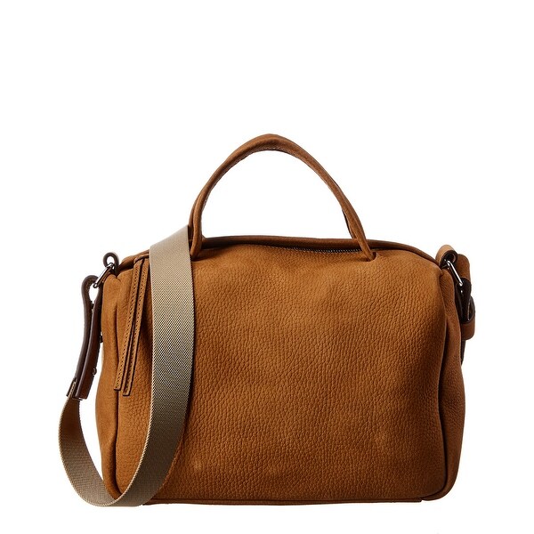 small leather duffel