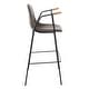 preview thumbnail 34 of 44, SAFAVIEH Tanner Mid-century Faux Leather Barstool - 25" W x 21.5" D x 39" H