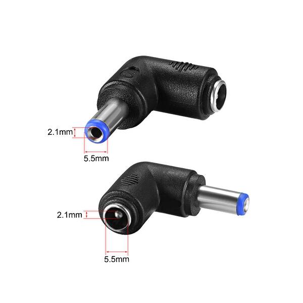 Dc Power Connector 90 Degree Right Angle 5 5mm X 2 1mm Male To Female 5pcs Male To Male 10pcs Overstock 27576609