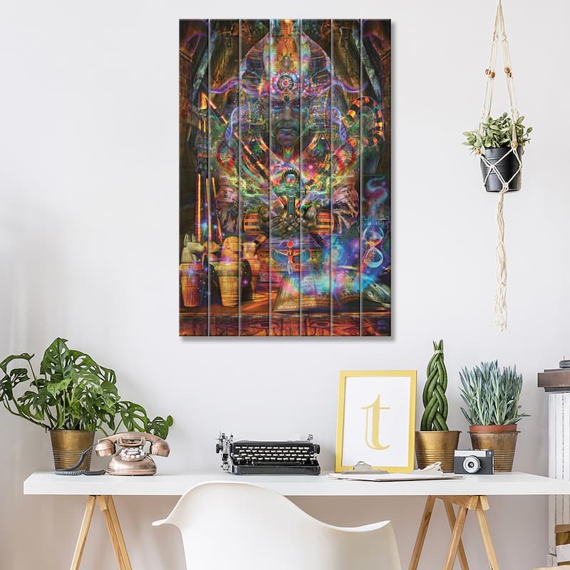 Osiris Print On Wood by Jumbie - Multi-Color