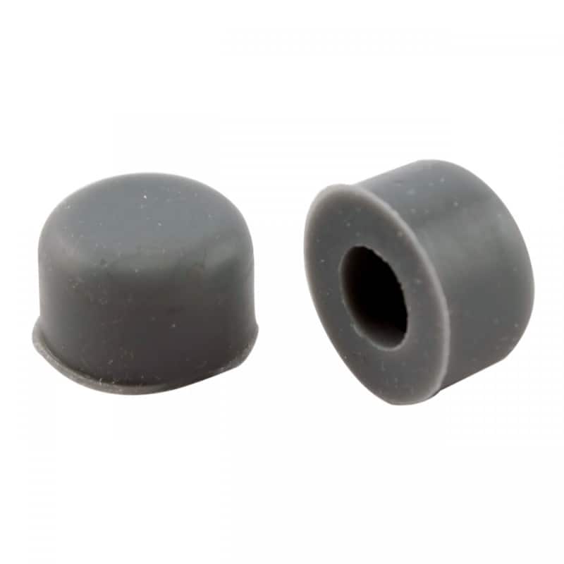 Renovators Supply Grey Premium Silicone Door Stopper Tips 1/4" ID Door Stopper Bumper Caps 10 Replacement Tip Ends Pack of 10