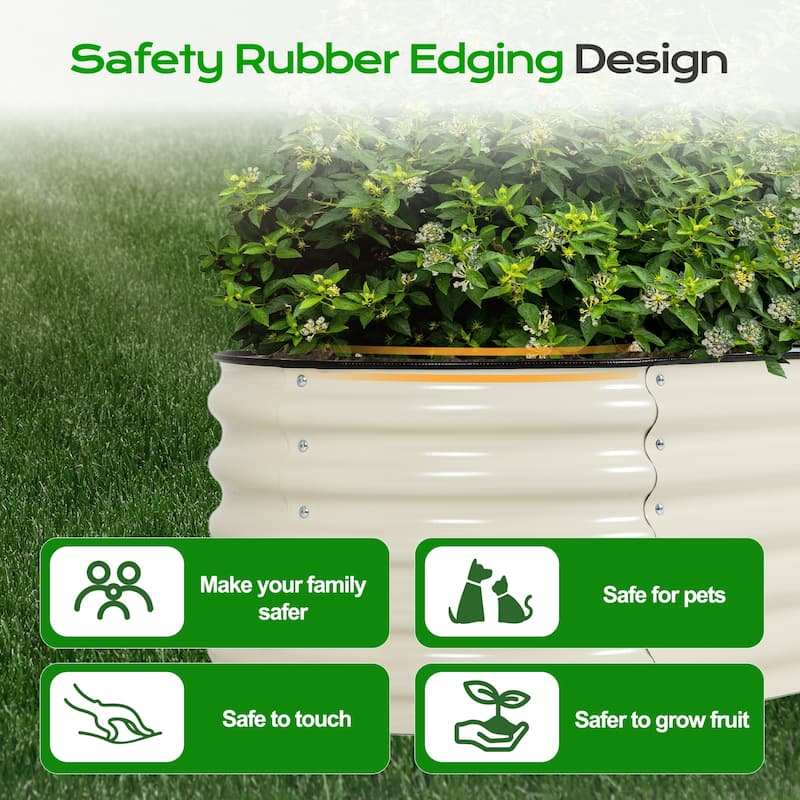 Aoodor 6-in-1 Modular Aluzinc Metal Raised Garden Bed Kit