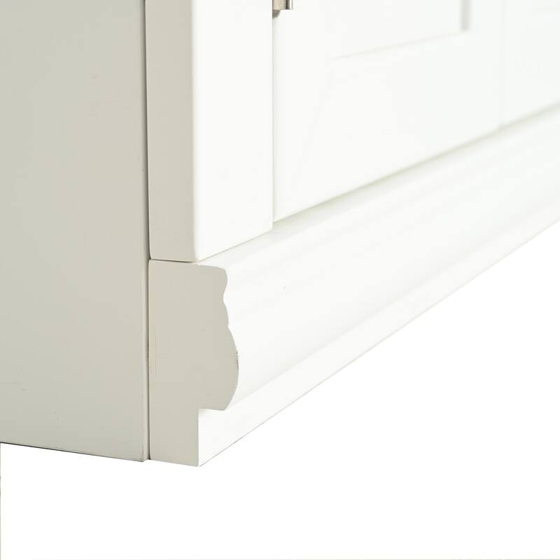 75.25'' Tall Display Cabinet with Single Tempered Glass Door, China Cabinet Hutch Cabinet with Double-Action LH & RH Door