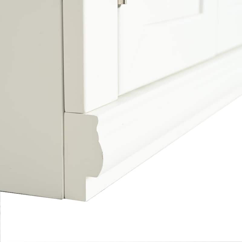 Pantry Cabinet with Glass Door & Lattice Window, Display Cabinets with Storage, Buffet with Adjustable Shelves