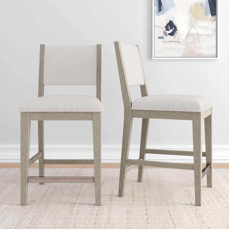 Plank and Beam Sereno Upholstered Counter Height Stool - Set of 2