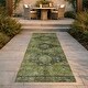 preview thumbnail 69 of 101, Machine Washable Indoor/ Outdoor Global Inver Chantille Rug Olive - 2'3" x 7'6"