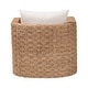 preview thumbnail 5 of 8, Rhinos Bohemian Light Brown Seagrass Tuxedo Arm Chair