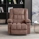 preview thumbnail 1 of 23, Big and Tall Massage Rocker and Swivel Recliner Chair with Heat and Vibration Brown
