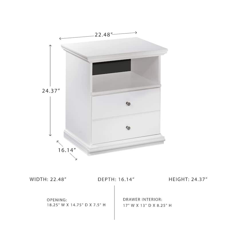 Signature Design by Ashley Bostwick 1-drawer White Nightstand