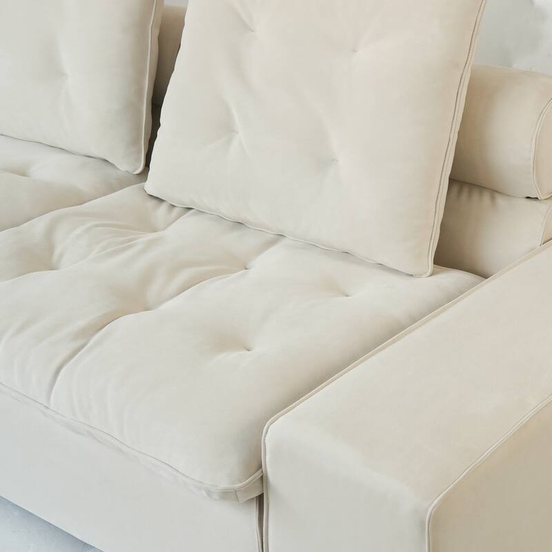 Oversized Down Filled Sectional Couches for Living Room U-Shaped Modular Couch,Adjustable Backrest