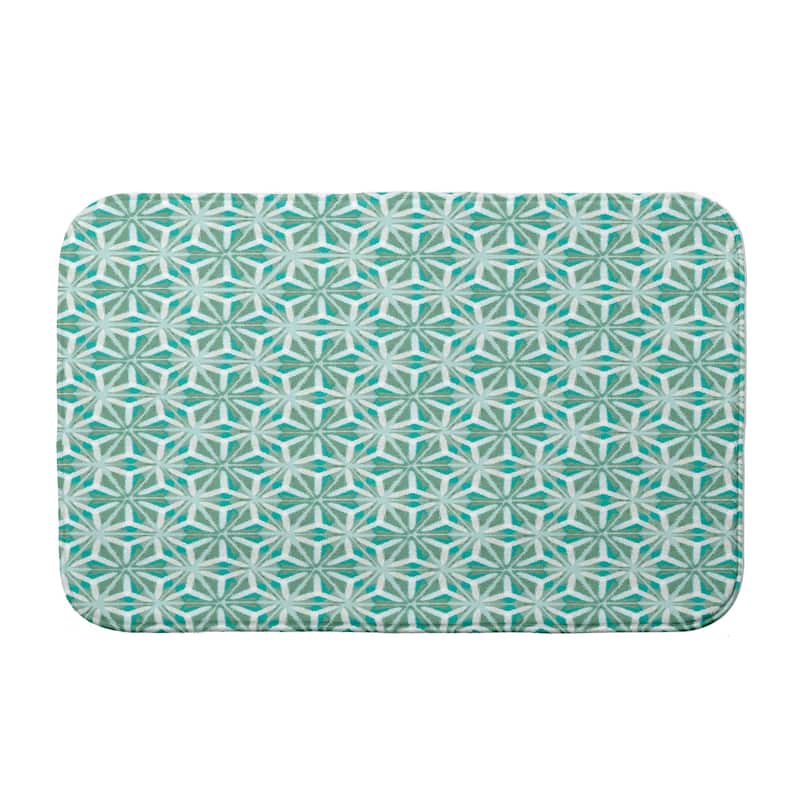 Water Mosaic Bath Mat - 17 x 24 - Green