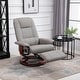 preview thumbnail 10 of 61, HomCom Faux Leather Adjustable Manual Swivel Base Recliner Chair with Comfortable and Relaxing Footrest Grey