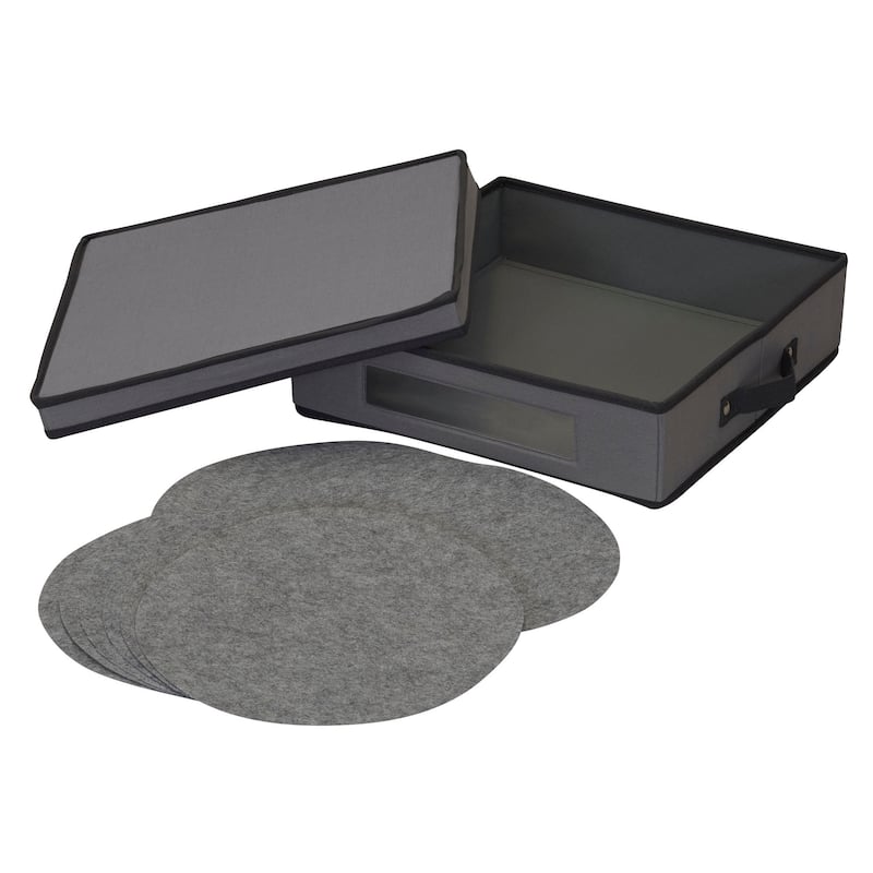 Household Essentials Charger Plate Storage Box - 14.5"L x 14.5"W x 4.0"H