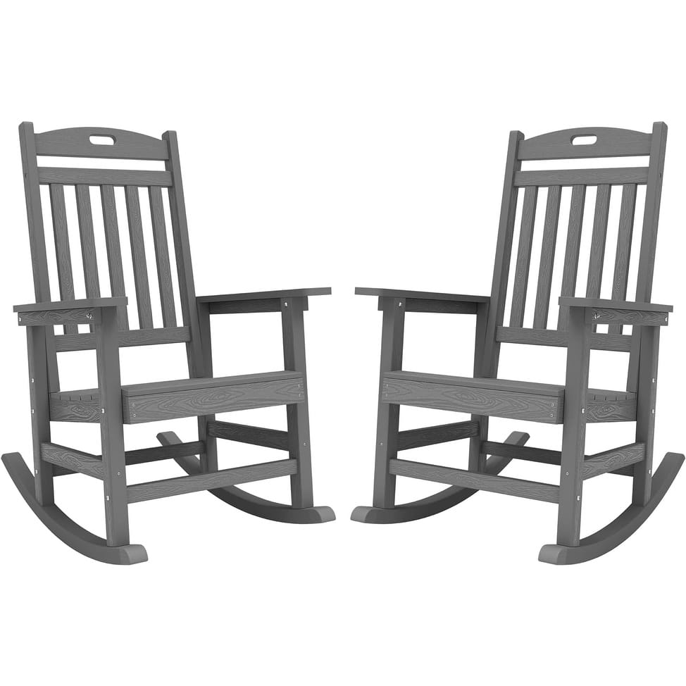 WINSOON All Weather Outdoor Rocking Chair, Set of 2