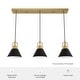 preview thumbnail 5 of 6, Hunter Carrington Isle Black / Luxe Gold Pendant - Island, Dining Room, Foyer, Bedroom - Casual, Transitional, Cone - Designer!