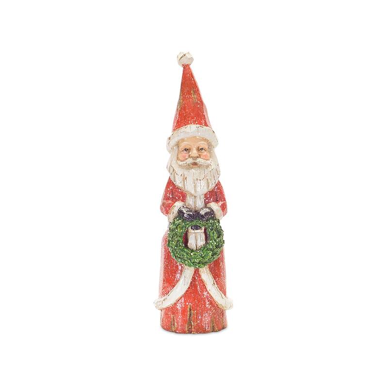 Smiling Santa Trio Christmas Figurines - 10.25" - Set of 3