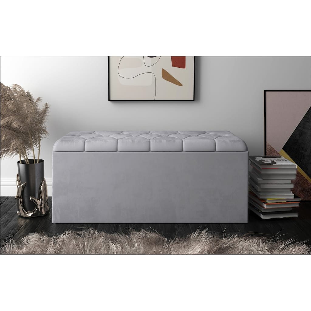 Athena Upholstered Flip Top Storage Bench