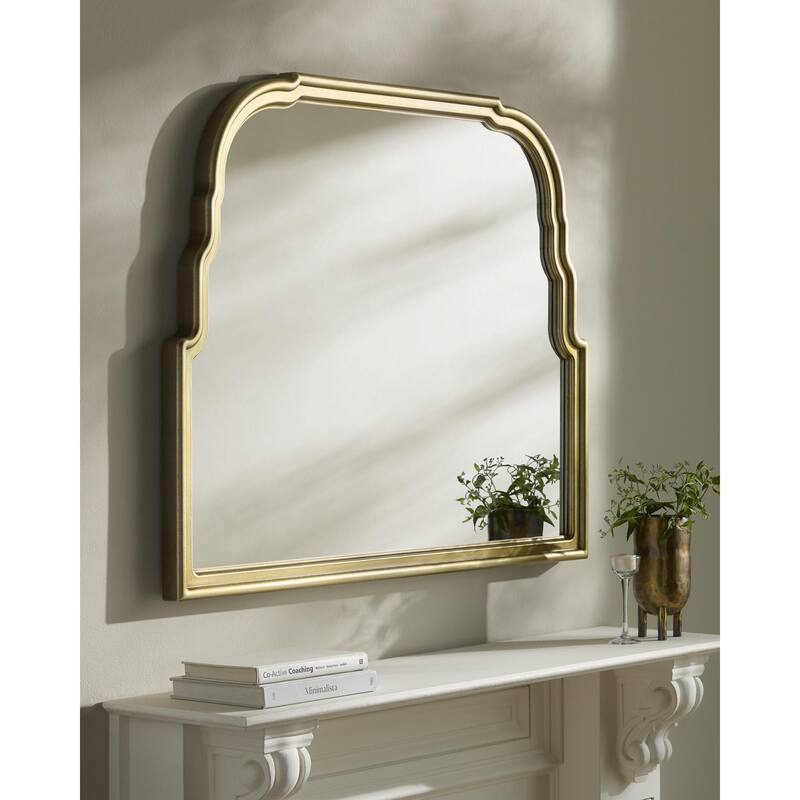 Livabliss Canterbury Traditional Mantel Mirror - 32"H x 40"W x 2"D - Purple