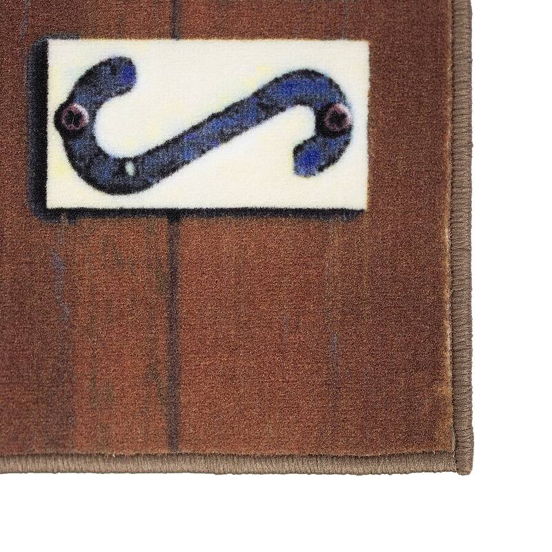 America United States License Plate Map Non-Slip Indoor Outdoor Area Rug Carpet - 5' x 7'