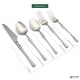 preview thumbnail 3 of 5, Elyon Noelle Matte Colored Stainless Steel Flatware Set 20 Pieces