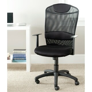 Safavieh Shane Black Desk Chair - 24.4" x 21.9" x 42.1"