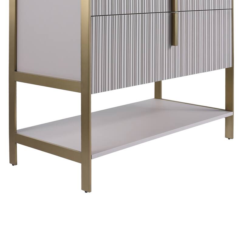Fine Fixtures Serenity Modern Bathroom Vanity with Black Sintered Stone Top