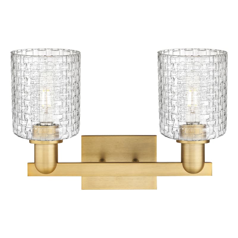 Innovations Lighting Endless Possibilities Arcadia - Cobbleskill - 2 Light 16" Basketweave Bath Vanity Light